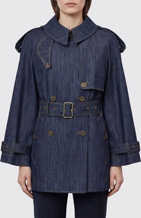 Burberry Trench a doppiopetto di jeans