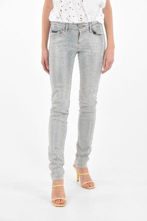 Philipp Plein Slim-Fit Jeans with all-over Crystals Philipp Plein