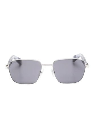 Cartier rectangle frame sunglasses - unisex - Metal - 55 - Silver