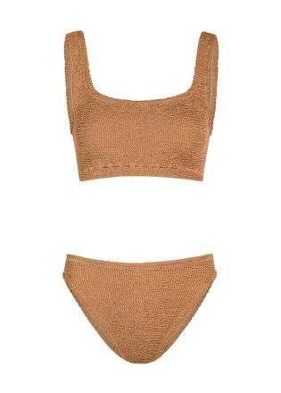 Hunza G Coverage Xandra Crinkle Bikini - Brown - One Size