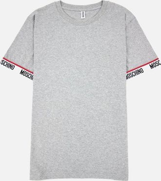 Moschino Mens Moschino Underwear Tape Cuff Sleeve T Shirt Grey 0489 - Size: 36