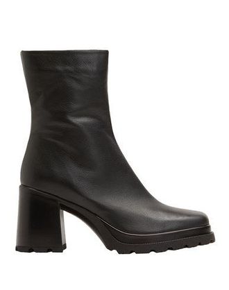 8 by YOOX LEATHER SQUARE TOE ANKLE BOOTS
