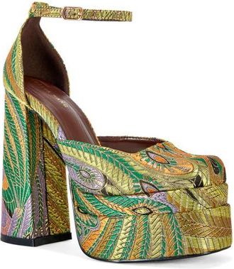 Azalea Wang Zipphora Sandal in Green at Nordstrom, Size 8.5