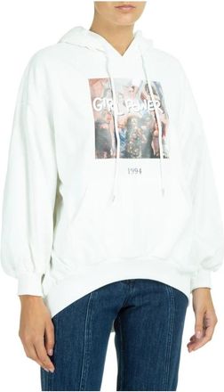 Throwback Warriors Hoodie - Dames - Hoodies - Wit - 2XS - Katoen - Hoodies & sweatvesten