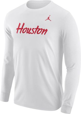 Nike Houston Cougars Nike Mens Football Long-Sleeve T-Shirt in White | M12333P397UNHO-WHT