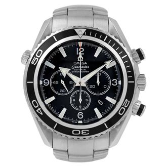 Omega Pre-owned Omega Seamaster Planet Ocean Chronograph Automatic Chronometer Black Dial Mens Watch 2210.5