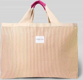 Studio Noos Beach Bag mit Logo-Patch Modell Poplin in GELB, Gr&ouml;&szlig;e 1