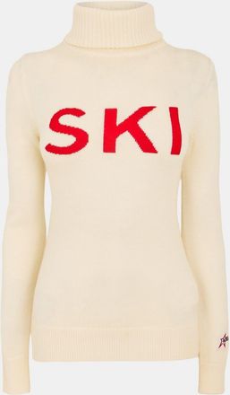 HUGO BOSS Womens Turtleneck Long Sleeve Regular Fit Sweater in White - Size 16 UK