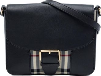 Burberry Pre-owned Burberry Small Haymarket Check Nylon and Leather Dickens Crossbody Ladies 3U0B3VEWZM8CA8FO