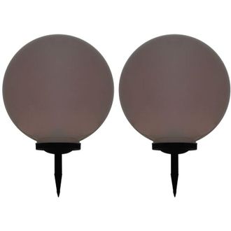 vidaXL L&aacute;mparas Solares Esf&eacute;ricas De Exterior 2 Uds Led Rgb 50 Cm Vidaxl