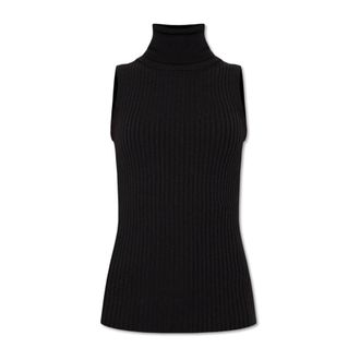 Dolce & Gabbana Turtleneck Vest - Dames - Coltruien - Zwart - S - Wol - Truien & Vesten