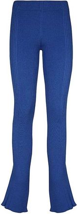 Barrow Gebreide broek - Dames - Wijde Broeken - Blauw - M - Polyester - Broeken