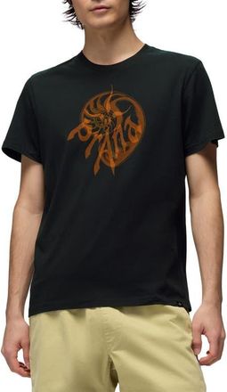 Prana Heritage Nautilus Organic Cotton Graphic T-Shirt in Black at Nordstrom, Size Xx-Large