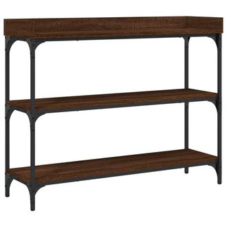 vidaXL Vidaxl - Mesa Consola Con Estantes Roble Marr&oacute;n 100x30x80 Cm