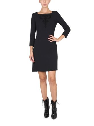 Moschino Cady with Concealed Back Zipper Dress - Black