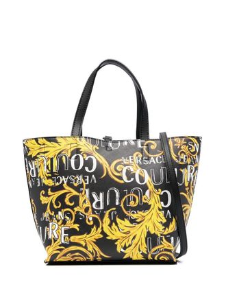 Versace Jeans Couture logo-print tote bag - Black