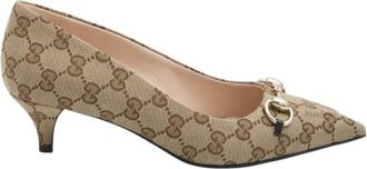 Gucci Beige Logo Pumps