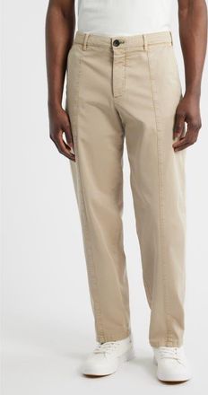 Paul Smith Tailored Cotton Stretch Twill Pants in Light Beige at Nordstrom, Size 34 X R