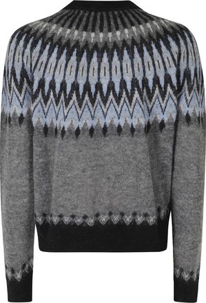 Roberto Collina Fair Isle Alpaca-Blend Crewneck Sweater