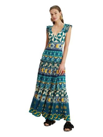 La DoubleJ Pimento Dress Plac&eacute;e Casareale Barre Emerald at Nordstrom, Size Xx-Large