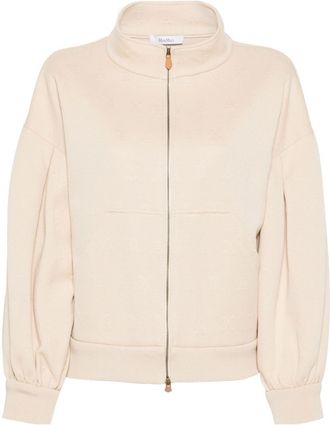 Max Mara Gastone logo-embossed jacket - women - Cotton/Polyamide - 42 - Neutrals
