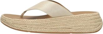FitFlop Espradille Shimmer Teen-band - Dames - Slippers - Beige - 40 EU - Schoenen