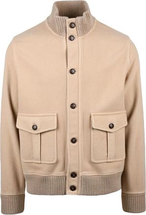 Circolo 1901 Giubbotto in Panno - Heren - Bomber jackets - Beige - 2XL - Wol - Jassen
