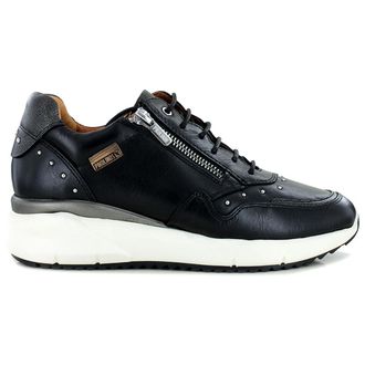 Pikolinos Sella W6Z-6500 Leather Womens Low Top Trainers - UK 6-6.5 - US 8.5 Women - EU 39 - Black - Size:UK 6-6.5