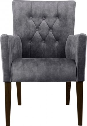 HOME AFFAIRE Armlehnstuhl »Cortega Esszimmerstuhl mit Knopfheftung« () 1 Stk.Beingestell Massivholz, bequem gepolstert