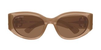 Balenciaga BB0324SK Asian Fit 015 Womens Sunglasses Brown Size 55