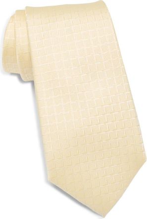Calvin Klein Foster Grid Jacquard Tie in Yellow at Nordstrom Rack