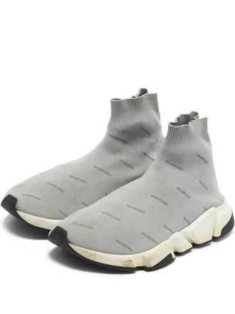 Balenciaga Speed logo sneakers - men - Fabric/Fabric/Rubber - 42 - Grey