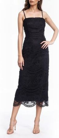 Badgley Mischka Mixed Lace Cocktail Dress in Black at Nordstrom Rack, Size 10
