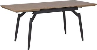 Beliani Beliani - Extending Dining Table 140/180 x 80 cm Dark Wood mdf Top Metal Legs Barbosa