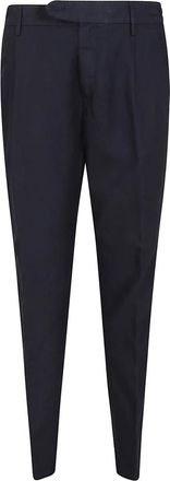 Eleventy Katoen- en linnenmix broek - Heren - Slim Fit Broeken - Blauw - W31 - Katoen - Broeken