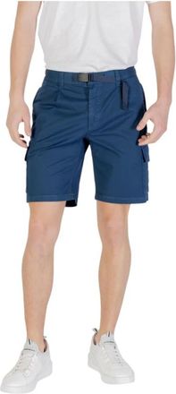 HUGO BOSS Cargo Shorts Relaxed Fit Meerdere Zakken - Heren - Korte Broeken - Blauw - W30 - Katoen - Korte Broeken