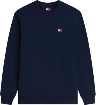 Tommy Jeans Reg Badge Crew - - Sweatshirts & Hoodies - Uomo - Blu - L