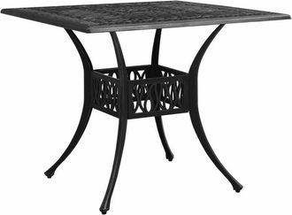 vidaXL Garden Table Black 90x90x73 cm Cast Aluminium vidaXL