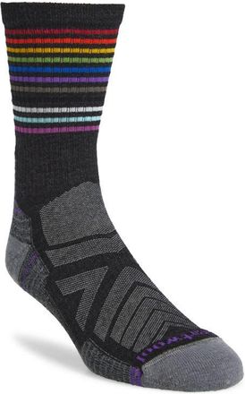 Smartwool Hike Light Cushion Pride Crew Socks in Charcoal at Nordstrom, Size X-Large