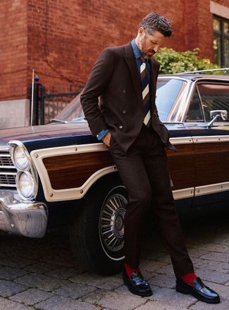 Le 31 Mens Espresso responsible-wool pant Reykjavik fit - Tapered with pleats