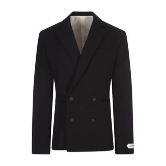 Jacquemus Heren, Jassen, Zwart, Maat: L Wol