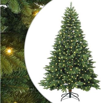 vidaXL &Aacute;rbol De Navidad Artificial Con 300 Led Verde 180 Cm Pe Y Pvc Vidaxl