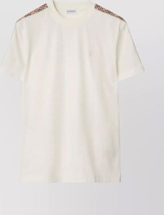 Burberry sleeve check cotton t-shirt