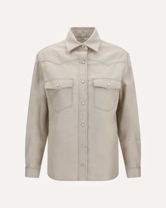 Fendi Camicia Western in denim Selleria Woman 40