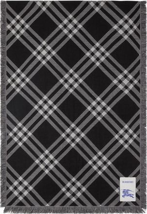 Burberry Wide Check Wool Silk Scarf