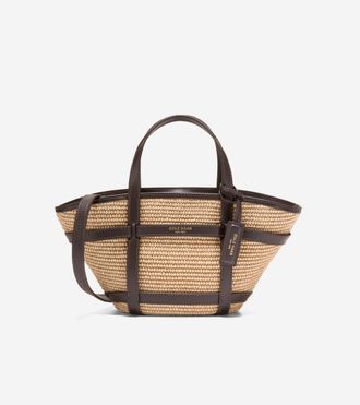 Cole Haan Womens Key West Tote Crossbody Bag - Brown