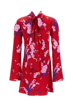 Des_Phemmes Floral Print Mini Dress With Back Bow Detail