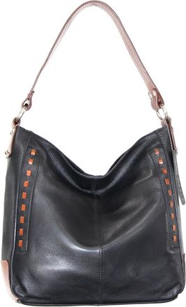 Nino Bossi Everyday Leather Hobo Bag in Black