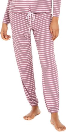 Alfani Womens Okeo Tex Printed Pajama Pants In Light Stripe