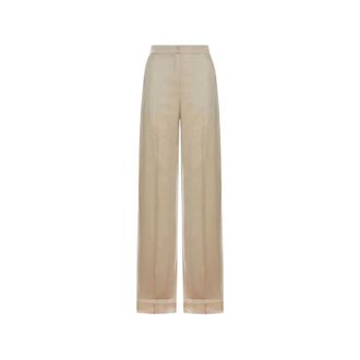 Max Mara Straight Trousers, female, Beige, Size: XS Olivi Pant